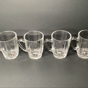 Set of 4 New Tea/ Espresso 6oz. Clear Glass Cups / Mugs